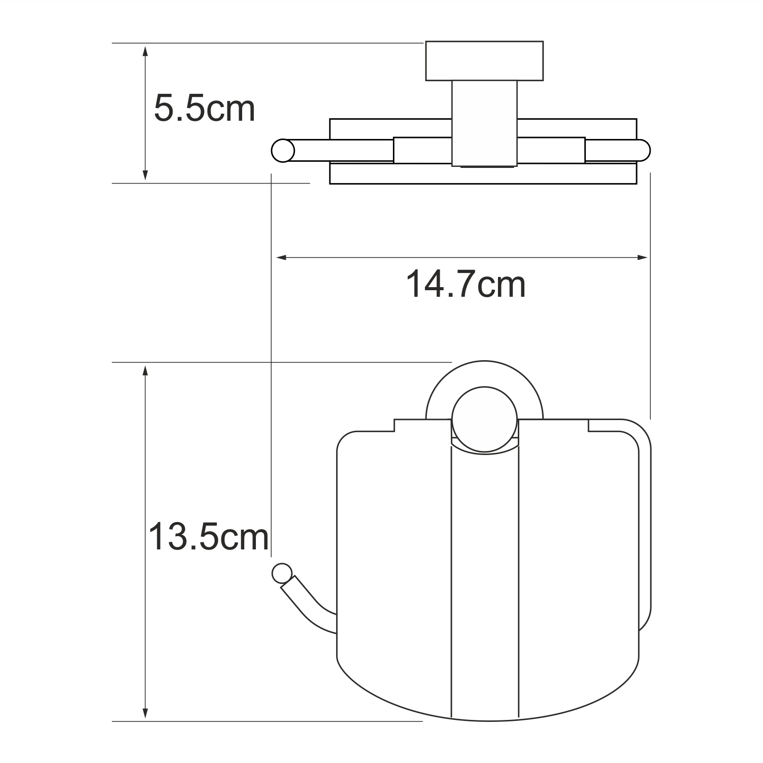 фото Держатель для бумаги с крышкой wasserkraft хром 15х14х16 см