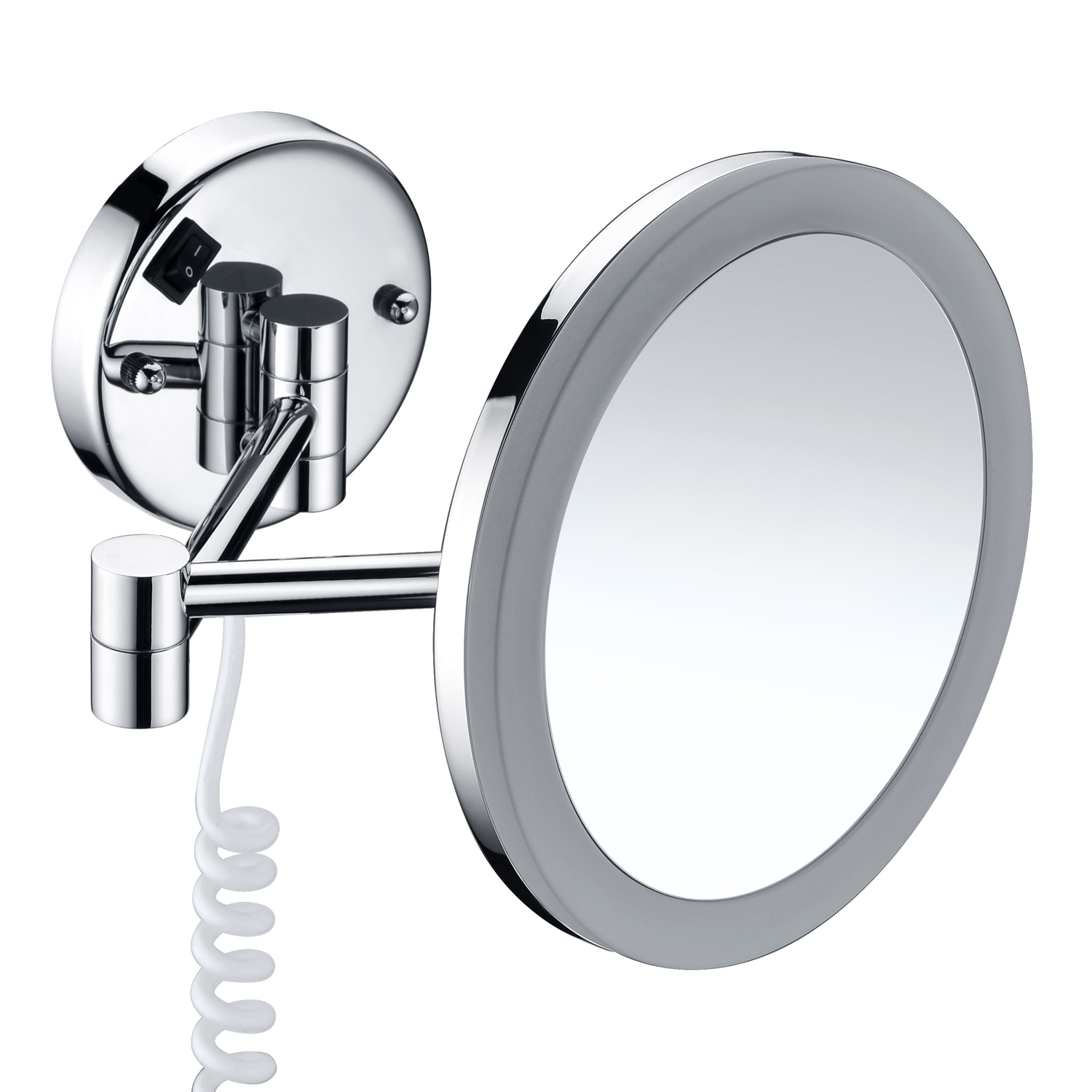 Зеркало с подсветкой Wasserkraft 23,5-42,5х20,2х11,6 см зеркало для ванной wasserkraft k 1001