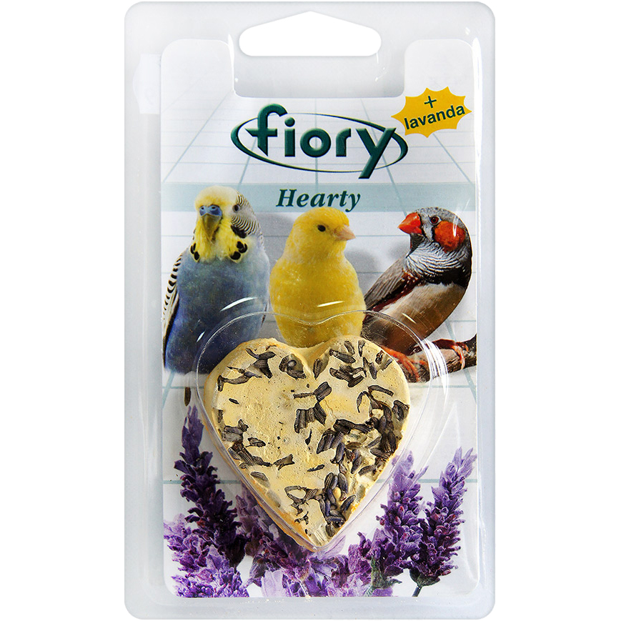 Био-камень для птиц Fiory с лавандой в форме сердце 40 бомбочка для ванны сердце