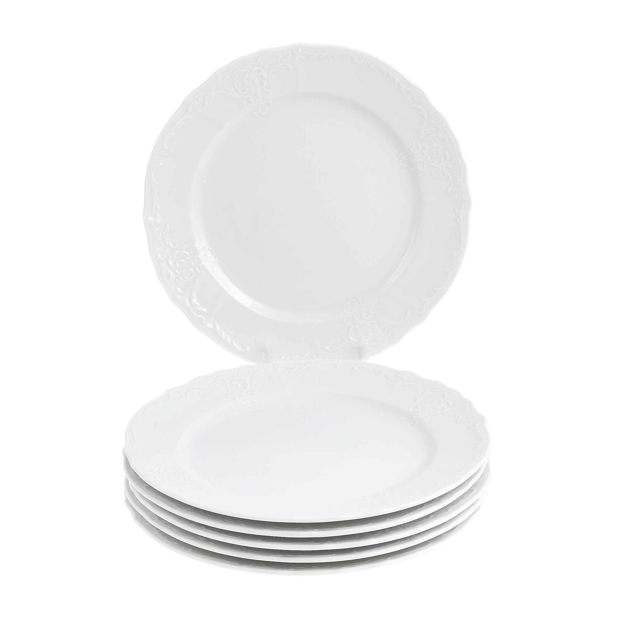 Набор тарелок Bernadotte фарфор 21 см 6 предметов, цвет белый - фото 1