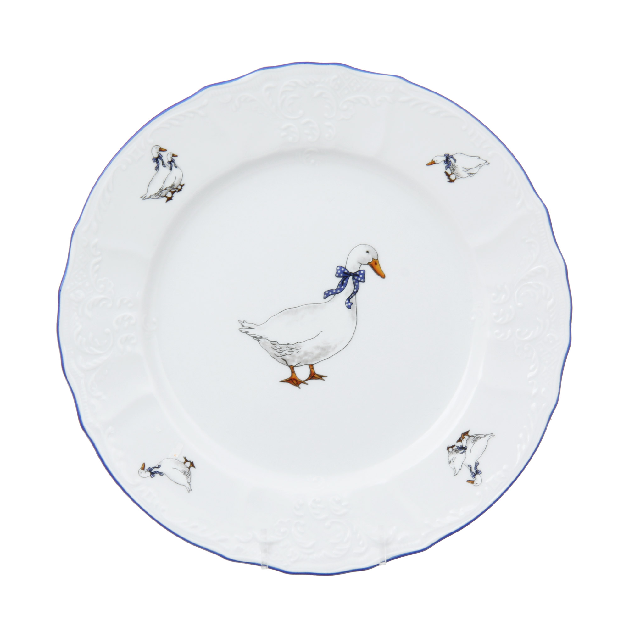 Набор тарелок мелких 25см 6шт Bernadotte декор гуси