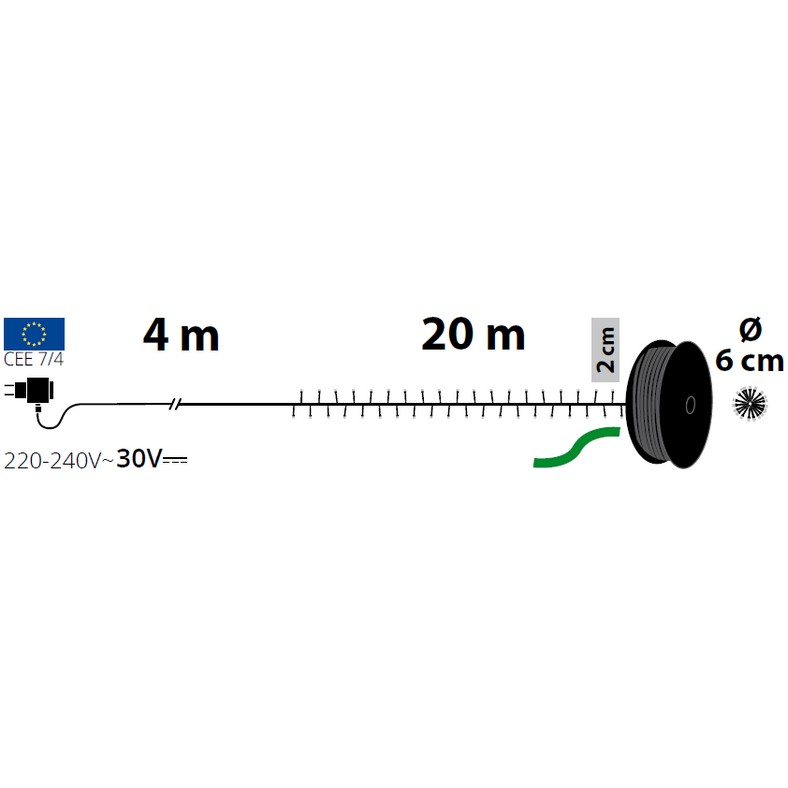 фото Гирлянда уличная lotti 42001 nsl 1000 led 4+20 м со стартовым шнуром