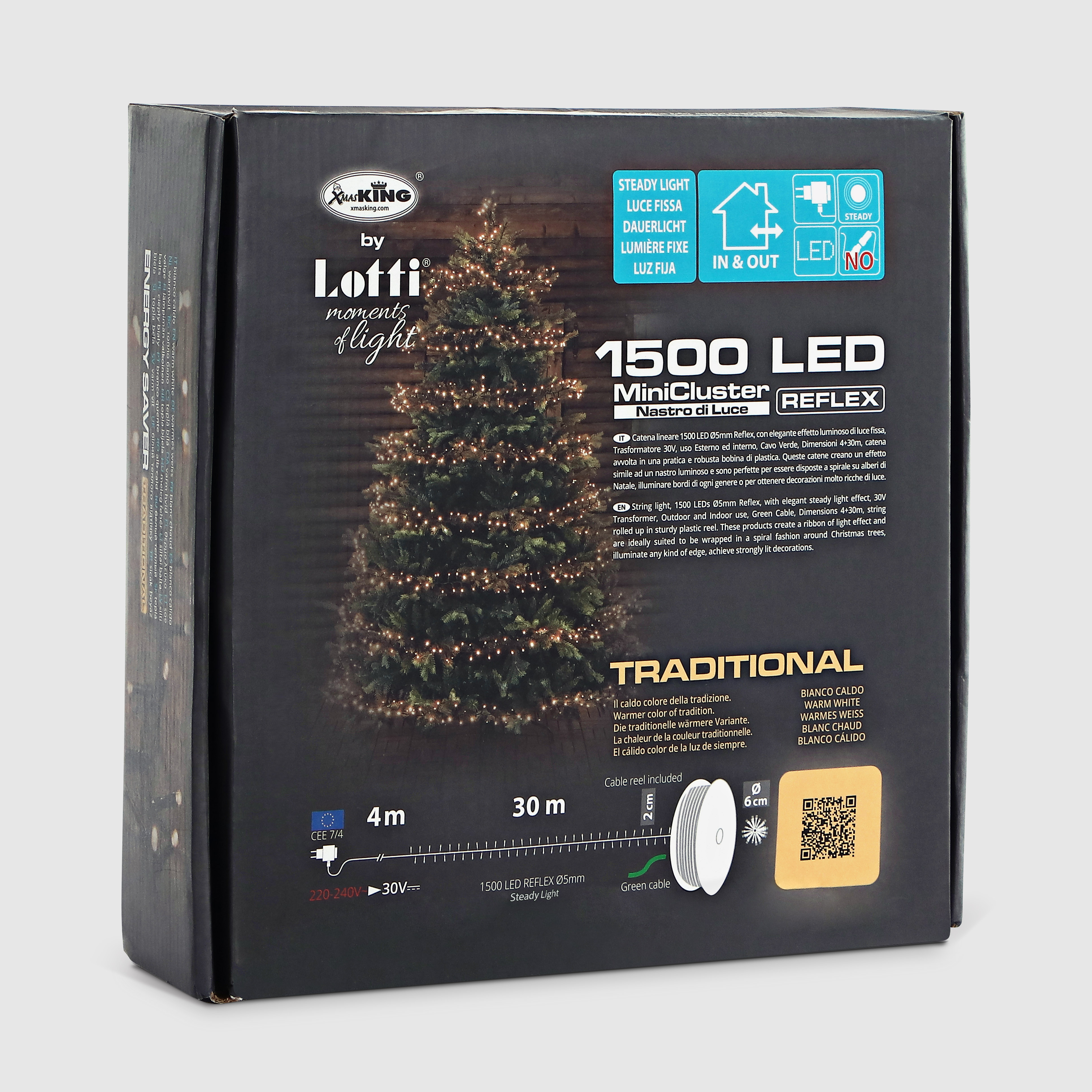 фото Гирлянда уличная lotti nsl 1500 led 4+30 м со стартовым шнуром