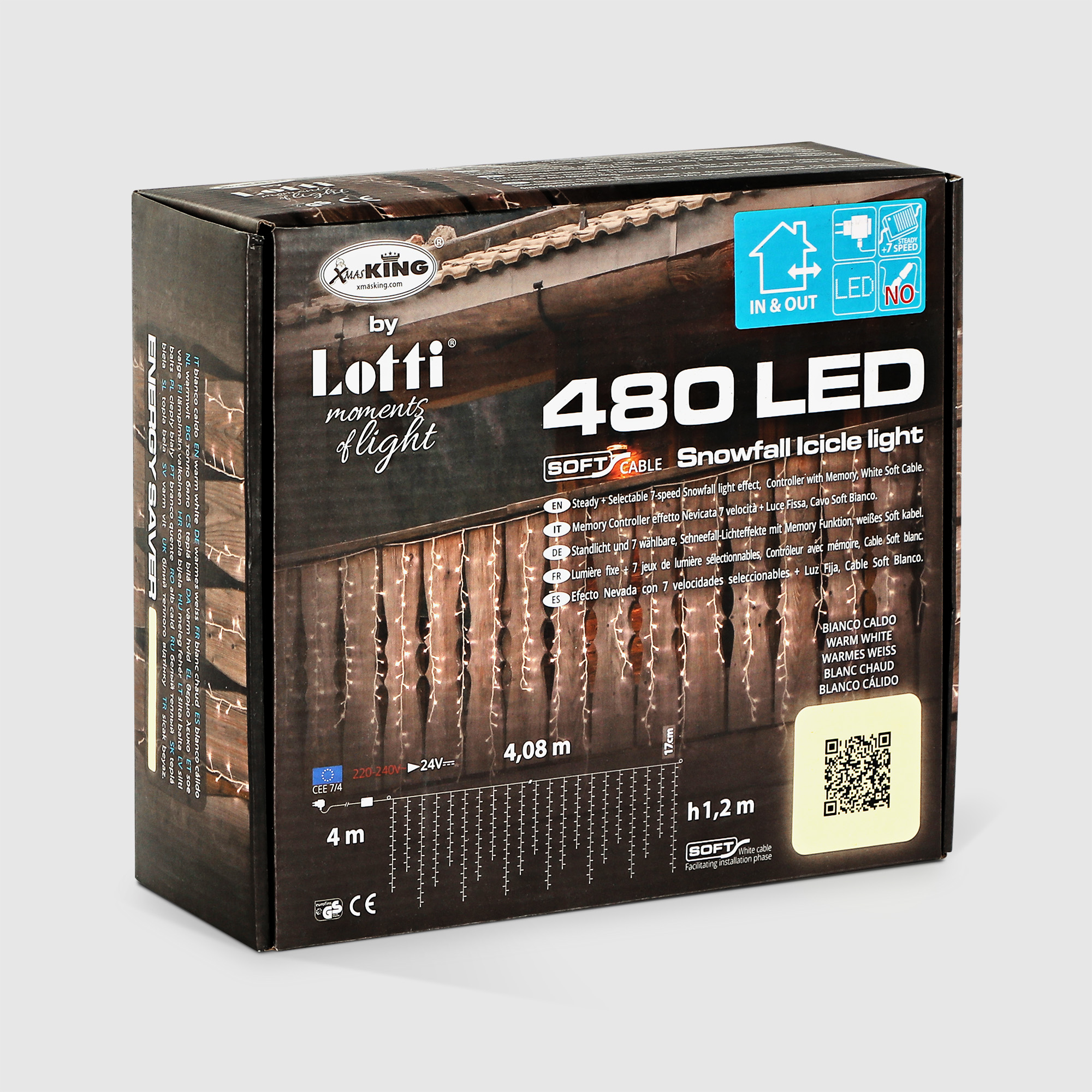 Гирлянда уличная бахрома Lotti 480 LED со стартовым шнуром Вид№9