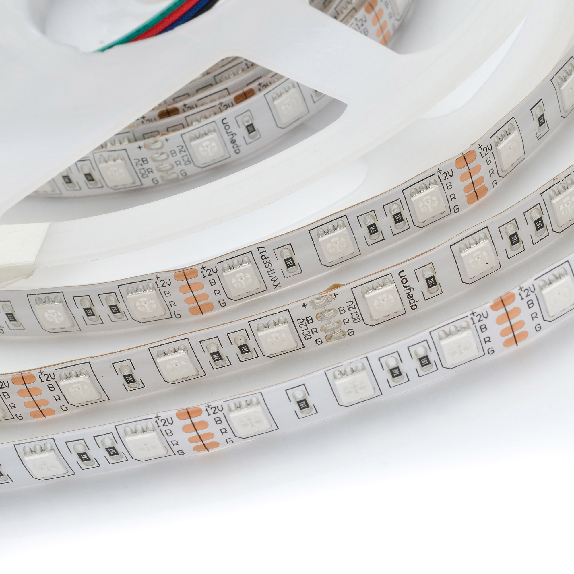 фото Комплект светодиодной ленты apeyron 10-35 12в, smd 5050, 60 д/м, ip65, 5м, rgb