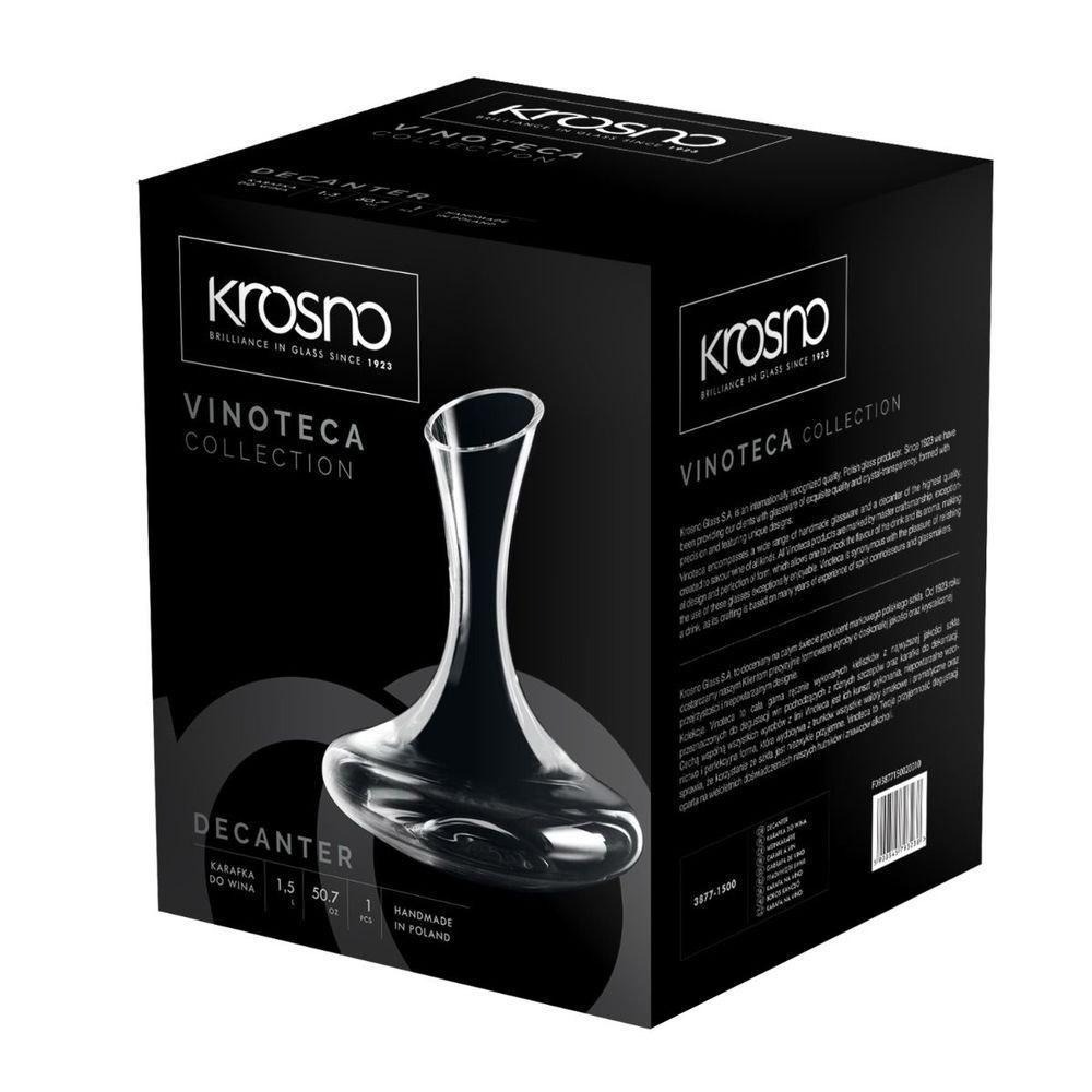 Декантер для вина Krosno Винотека 1,5 л, цвет прозрачный - фото 3