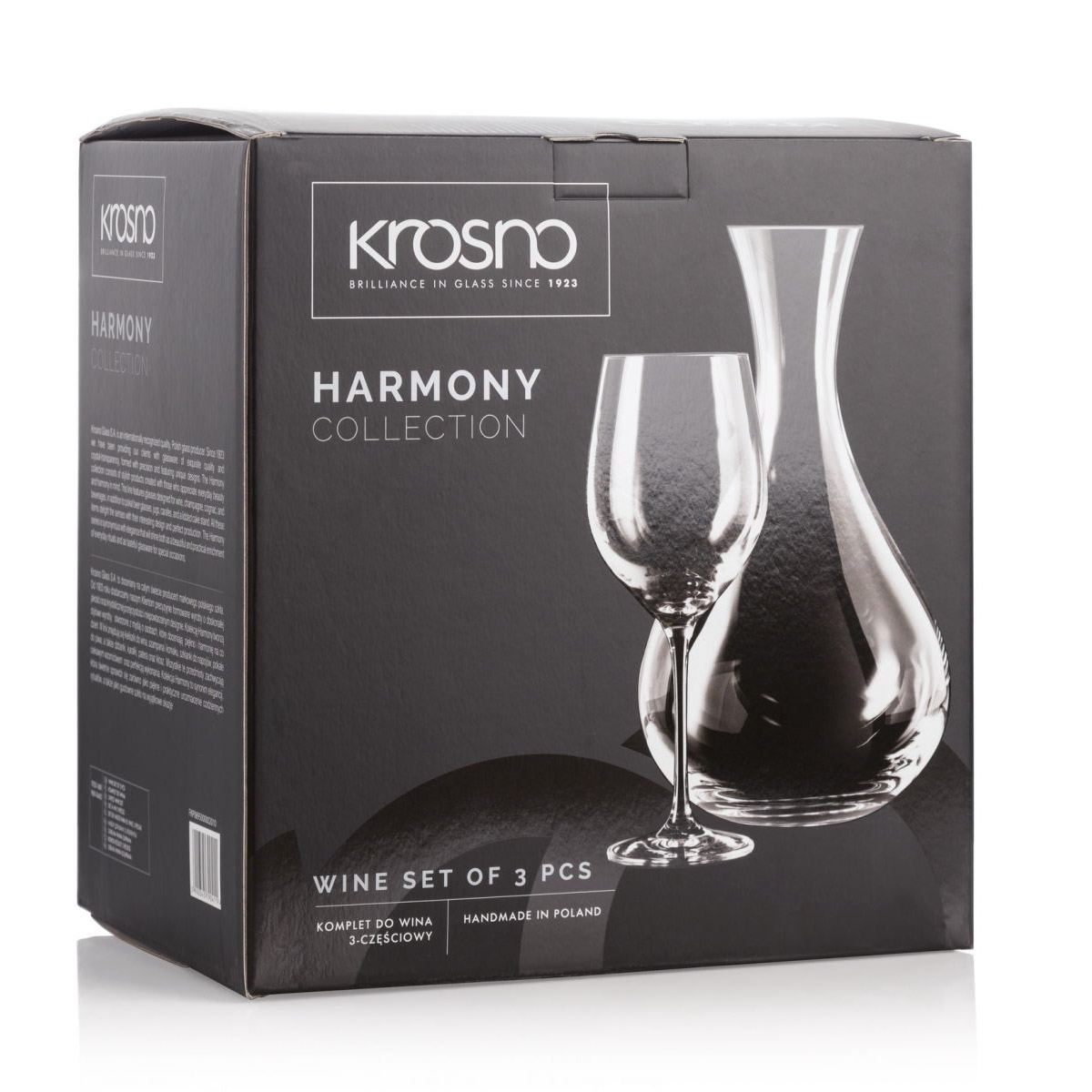 Набор Krosno Гармония для красного вина 1 - 1,6л/ 2 - 0,45 л, цвет прозрачный - фото 3