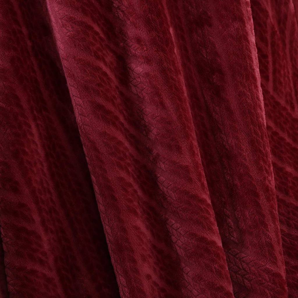 Плед Sofi de Marko Флориан 220х240 двухсторониий косичка бордо, размер 220х240 см - фото 2