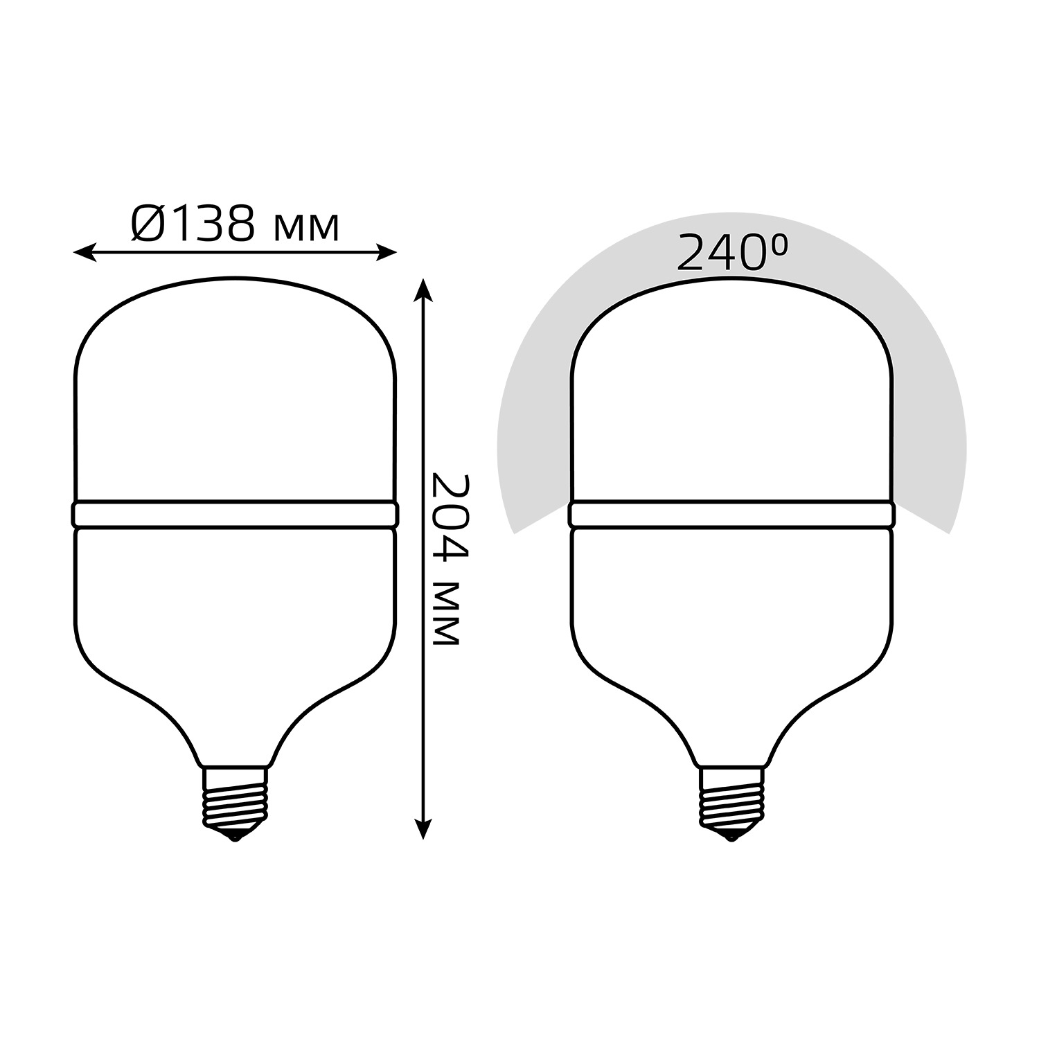 фото Лампа gauss elementary led t140 e27 50w 4500lm 180-240v 6500k 1/8