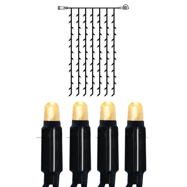 Гирлянда-занавес Star Trading System LED 98 ламп w/w 1x2 м без стартового шнура Вид№6