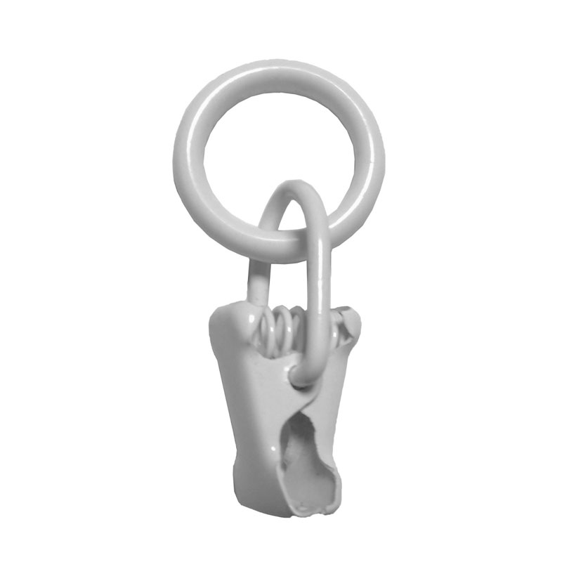 Кольца с зажимом Арт-декор D10 10 шт белый шнурки с пластиковым зажимом белый пара