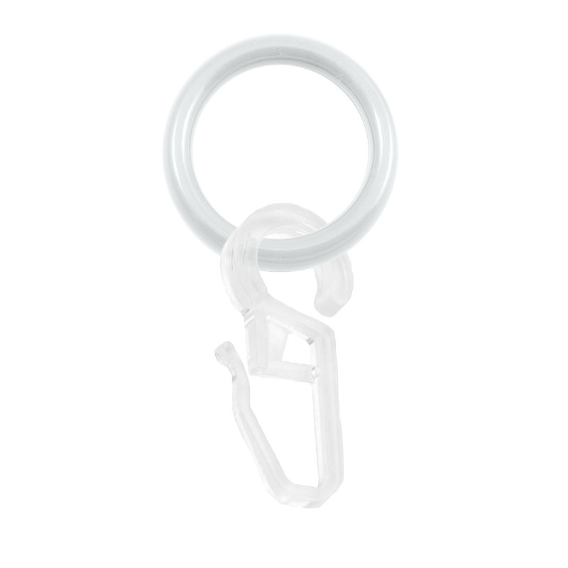 Кольца с крючком Арт-декор D10 10 шт белый кольца с зажимом арт декор белый диаметр 20 10 шт