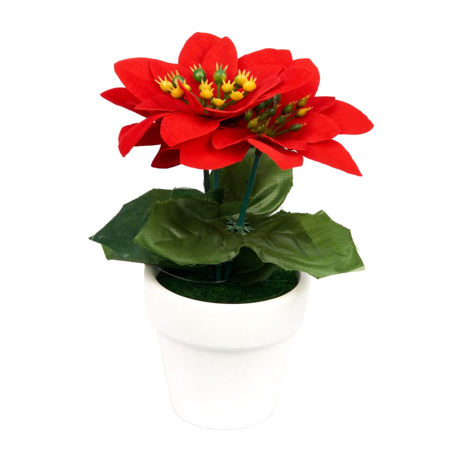 Цветок пуансеттии Koopman 16 см красный