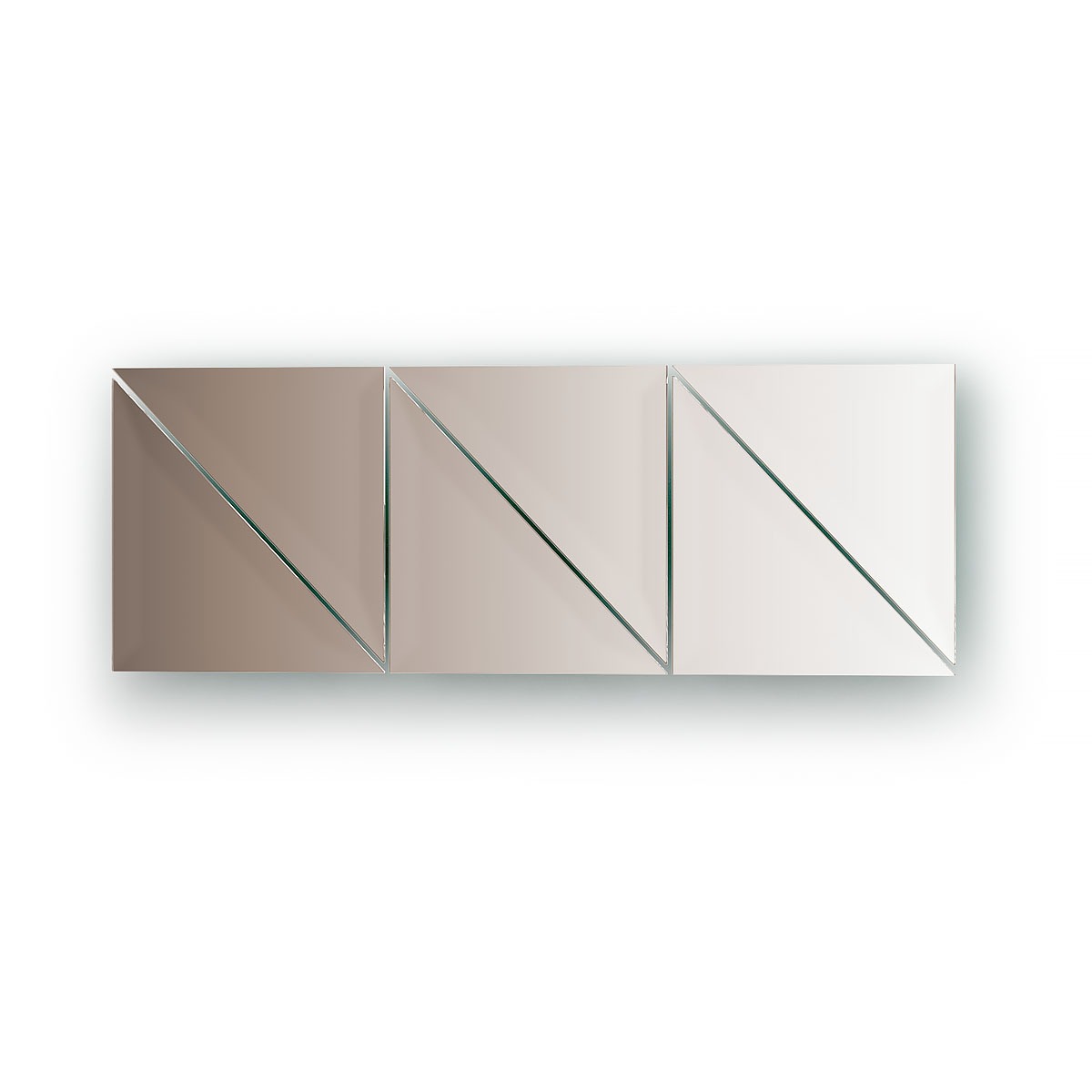 Зеркальная плитка Evoform с фацетом 15 мм бронза треугольник. 15 х 15 см 6 шт.