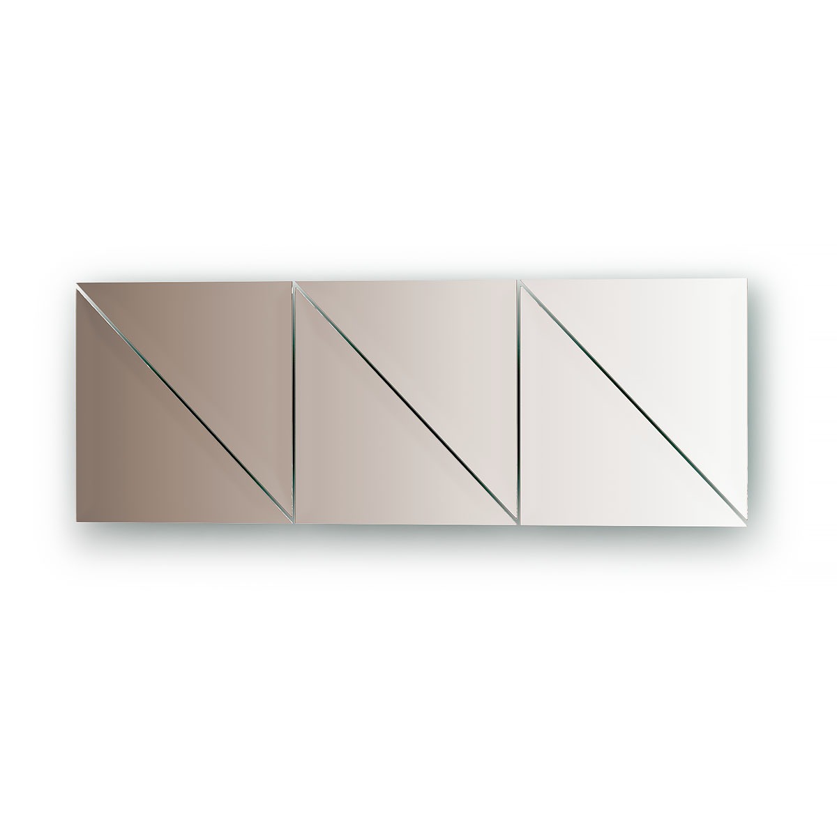 Зеркальная плитка с фацетом Evoform 6 шт 20х20 см BY 1563, цвет бронза - фото 1