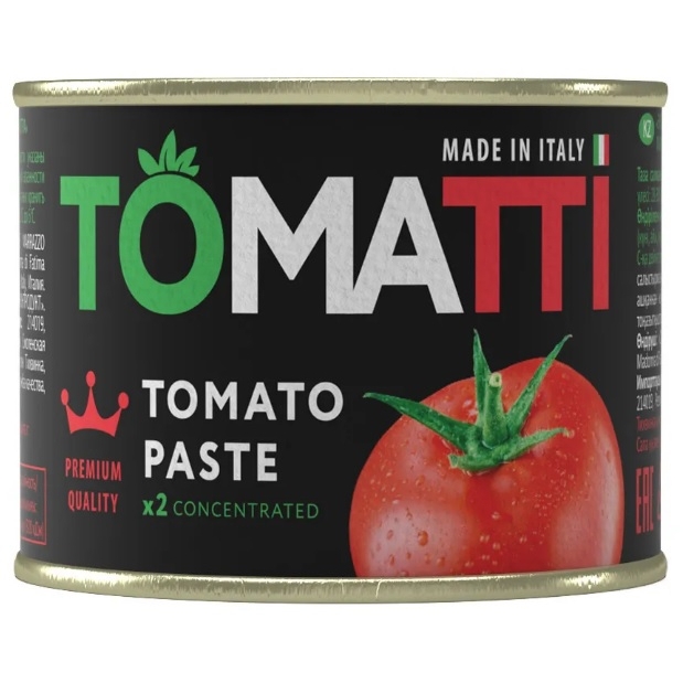 Паста Tomatti томатная, 70 г паста томатная кухмастер 370 г