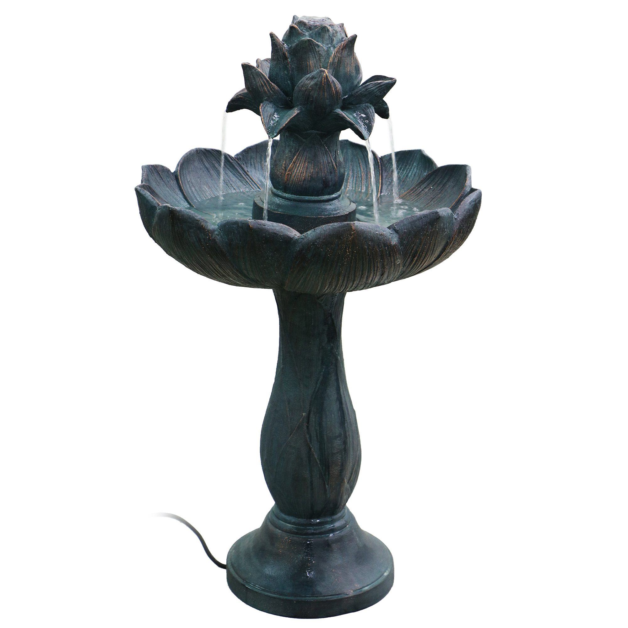 Фонтан Haomei Fountain лотос серый 52х52хh90 фонтан haomei fountain чаши с подсветкой 29 5х30х74 см