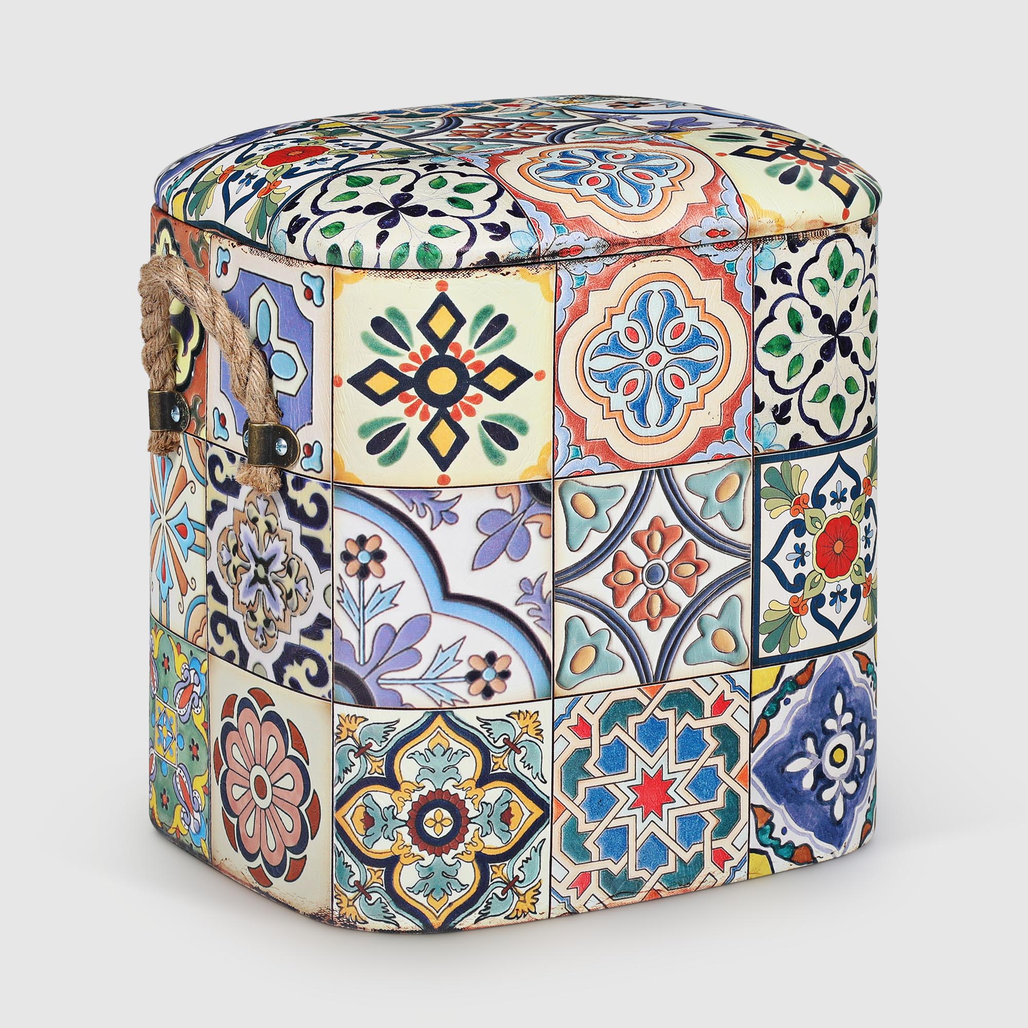 Пуф декор Grand forest Пэчворк 32x28x34 см