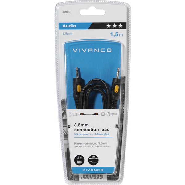 фото Кабель vivanco 46044 (3.5mm jack plug - 3.5mm jack plug) 1,5 м