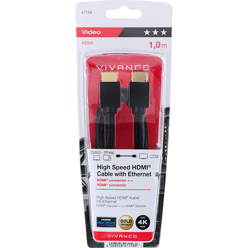 фото Кабель vivanco 47158 (hdmi-hdmi) 1 м