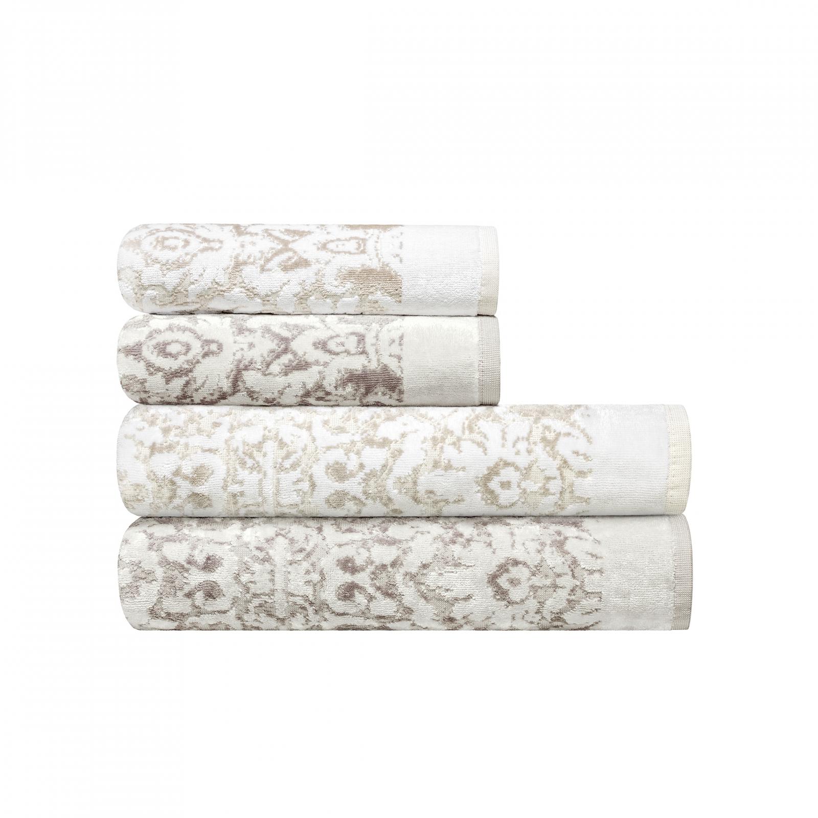 Комплект полотенец Togas Изар бежевый с белым и серым 4 шт. комплект полотенец togas джина белый с серым и розовым 50х100 70х140 см