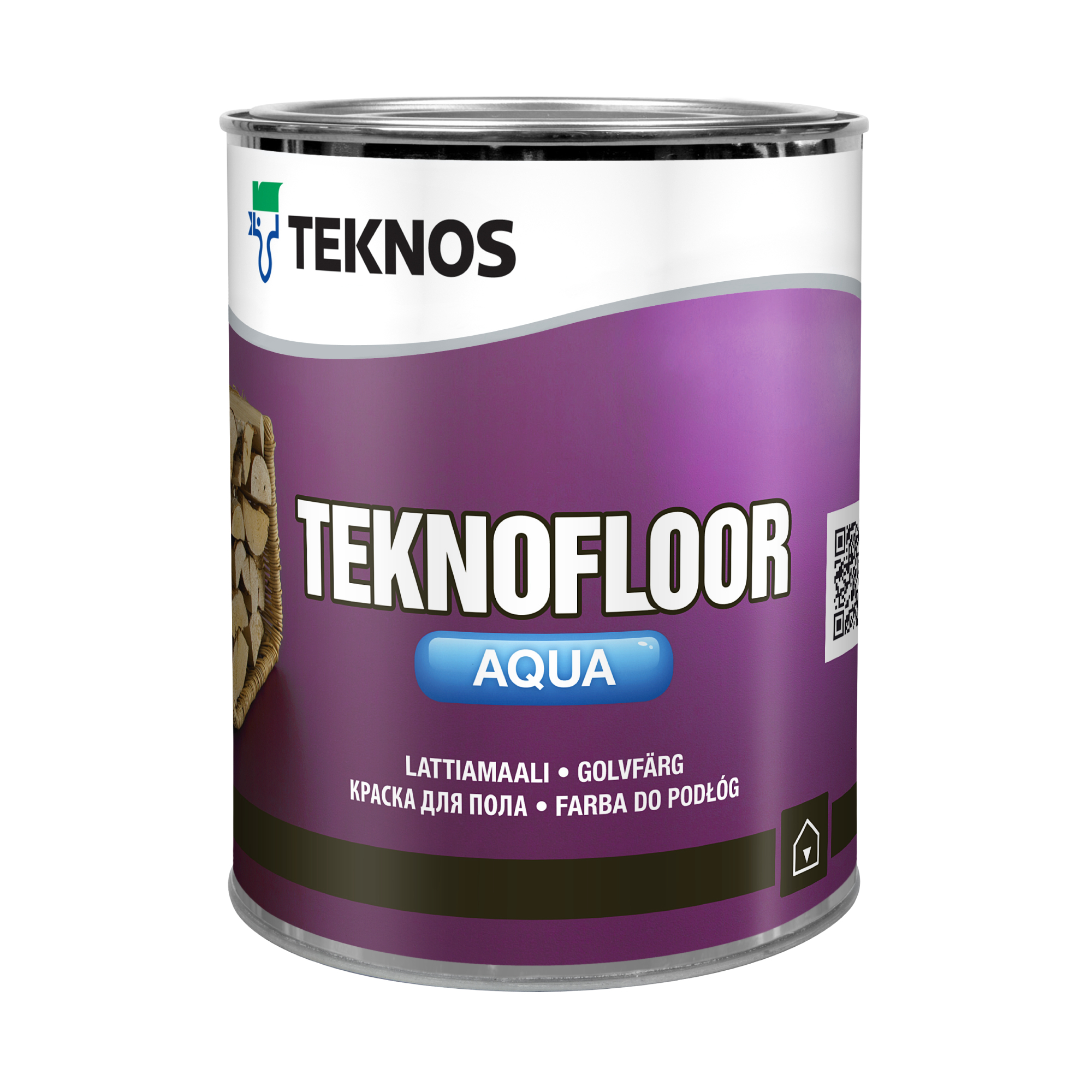 Краска полуглянцевая белая Teknos Teknofloor Aqua PM1 1/0,9 л краска olsta chalky furniture paint прозрачный полуглянцевая база a 0 9 л