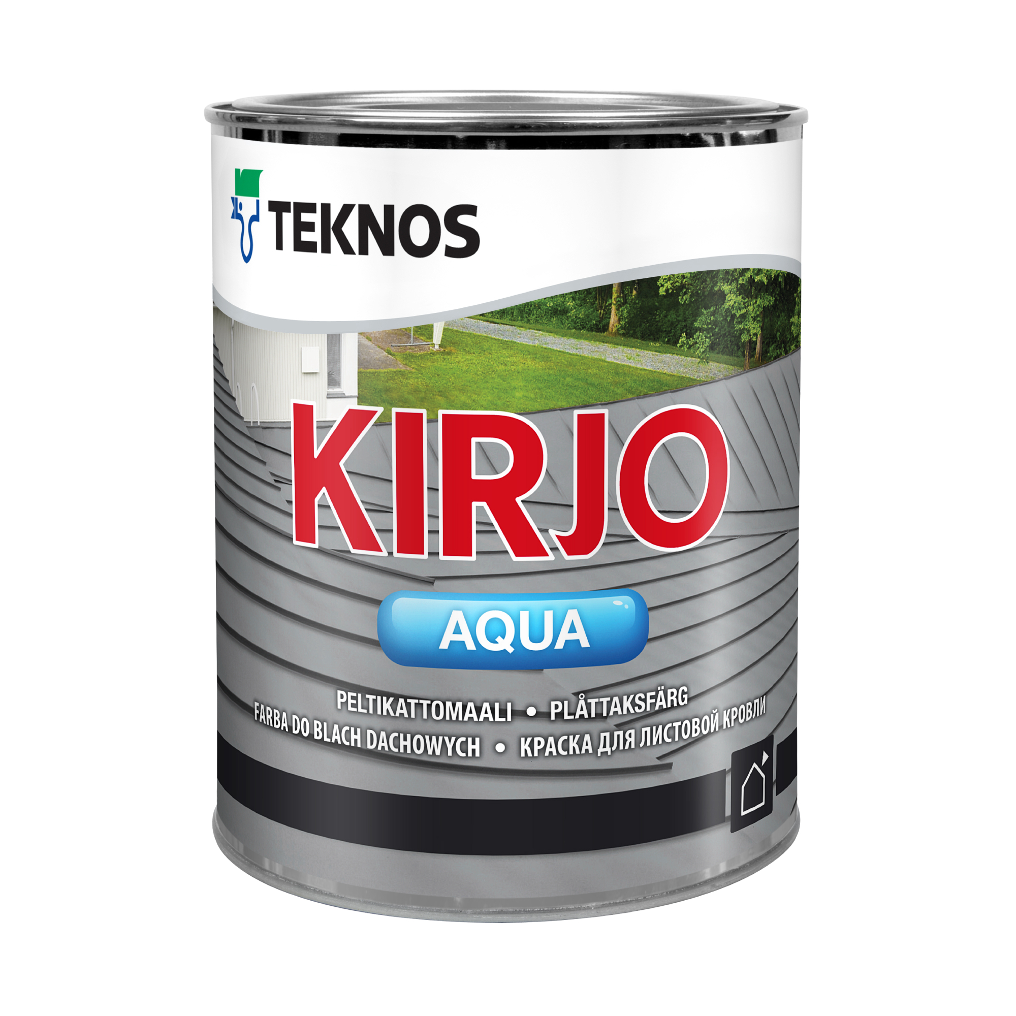 Краска матовая белая Teknos Kirjo Aqua PM1 1/0,9 л