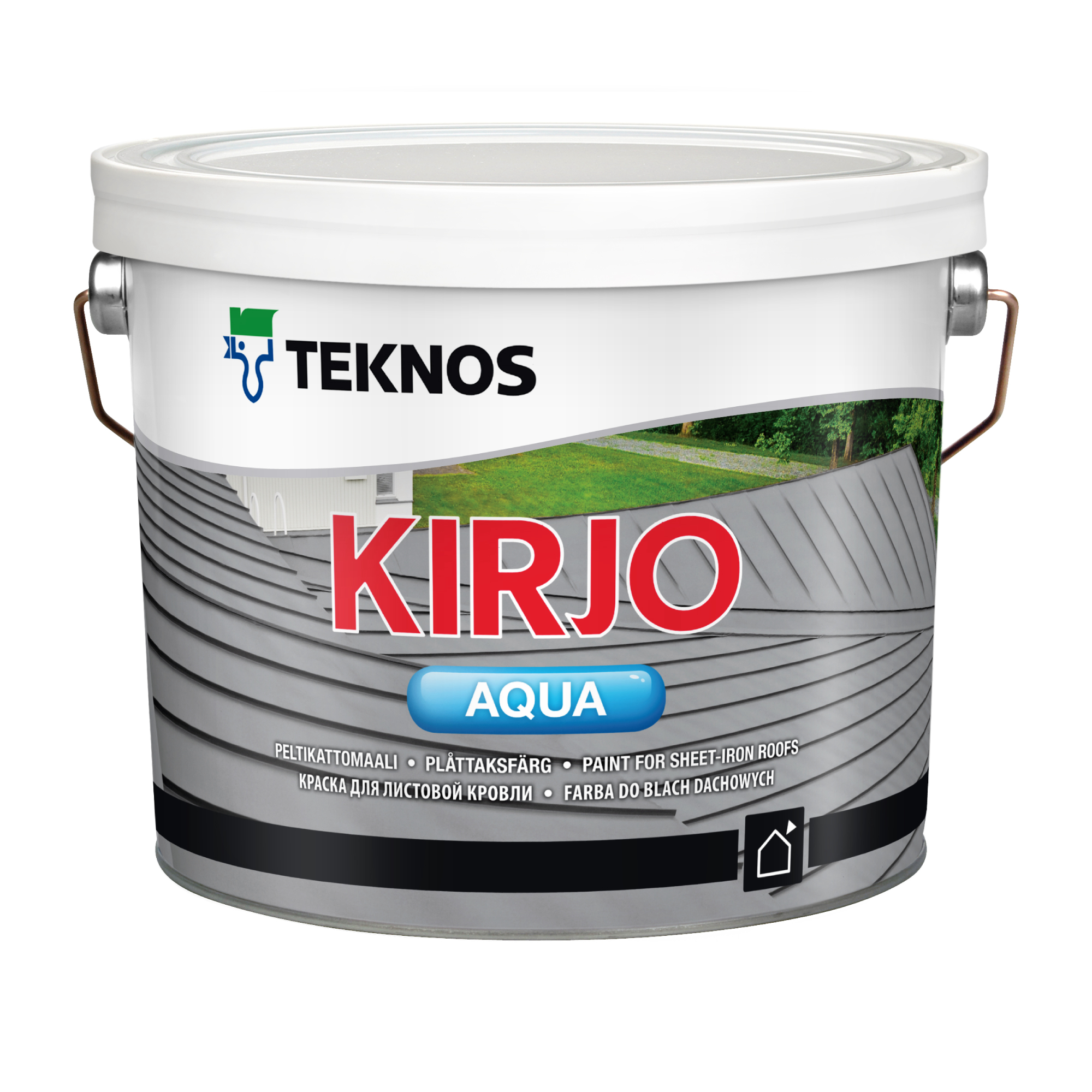 Краска матовая белая Teknos Kirjo Aqua PM1 3/2,7 л краска алкидная teknos futura aqua 20 полуматовая белый 0 45 л