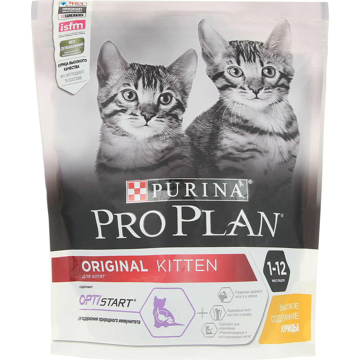 Корм для котят Pro Plan Original Kitten с курицей 400 г сухой корм pro plan® для стерилизованных кошек и кастрированных котов для поддержания органов чувств с высоким содержанием лосося 3 кг
