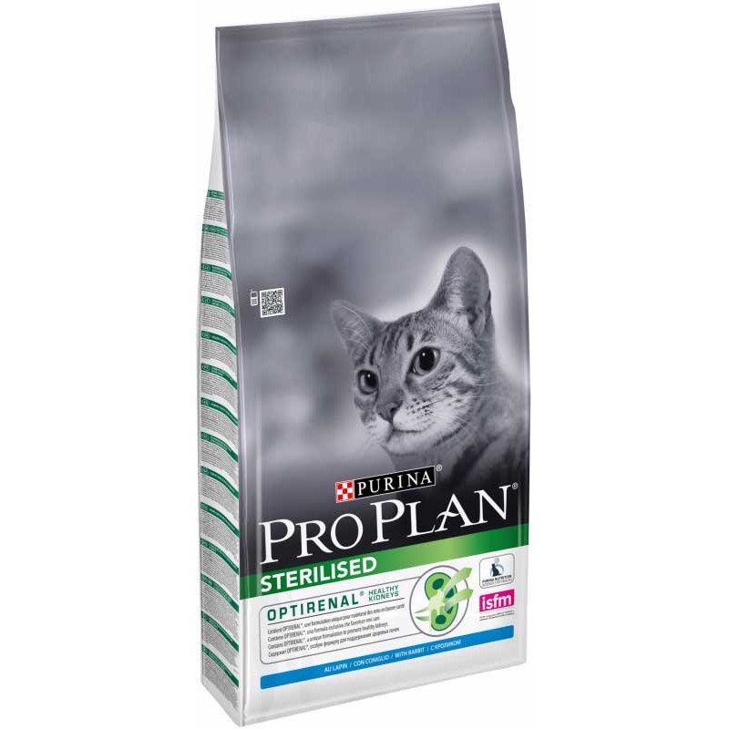 Корм для кошек Pro Plan Для стерилизованных, кролик 1,5 кг влажный корм pro plan® nutrisavour® для взрослых стерилизованных кошек паштет с треской пауч 85 г