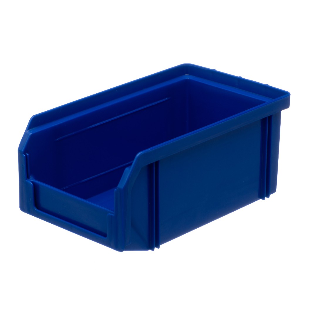 Пластиковый ящик Стелла v-1 (1 литр), синий пластиковый короб синий прозрачный стелла с 2