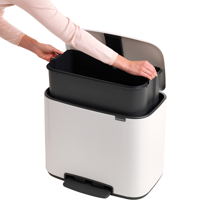 Бак мусорный с педалью Brabantia Bo Pedal Bin 36 л, белый Вид№3