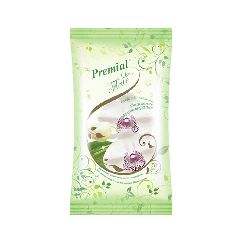 

Влажные салфетки Premial La Fleur Орхидея 50 шт