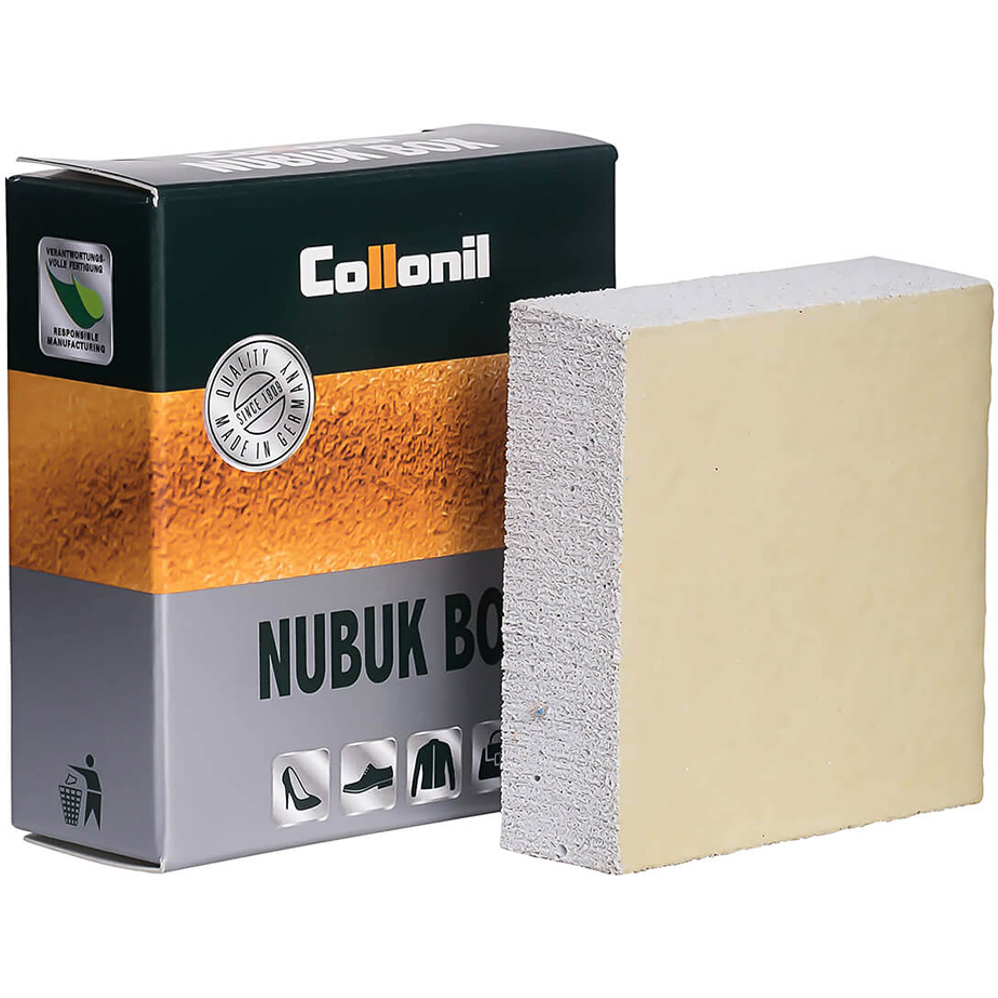 Ластик Collonil Nubuk Box Classic для нубука и замши щетка для чистки и освежения обуви и одежды из велюра и замши collonil