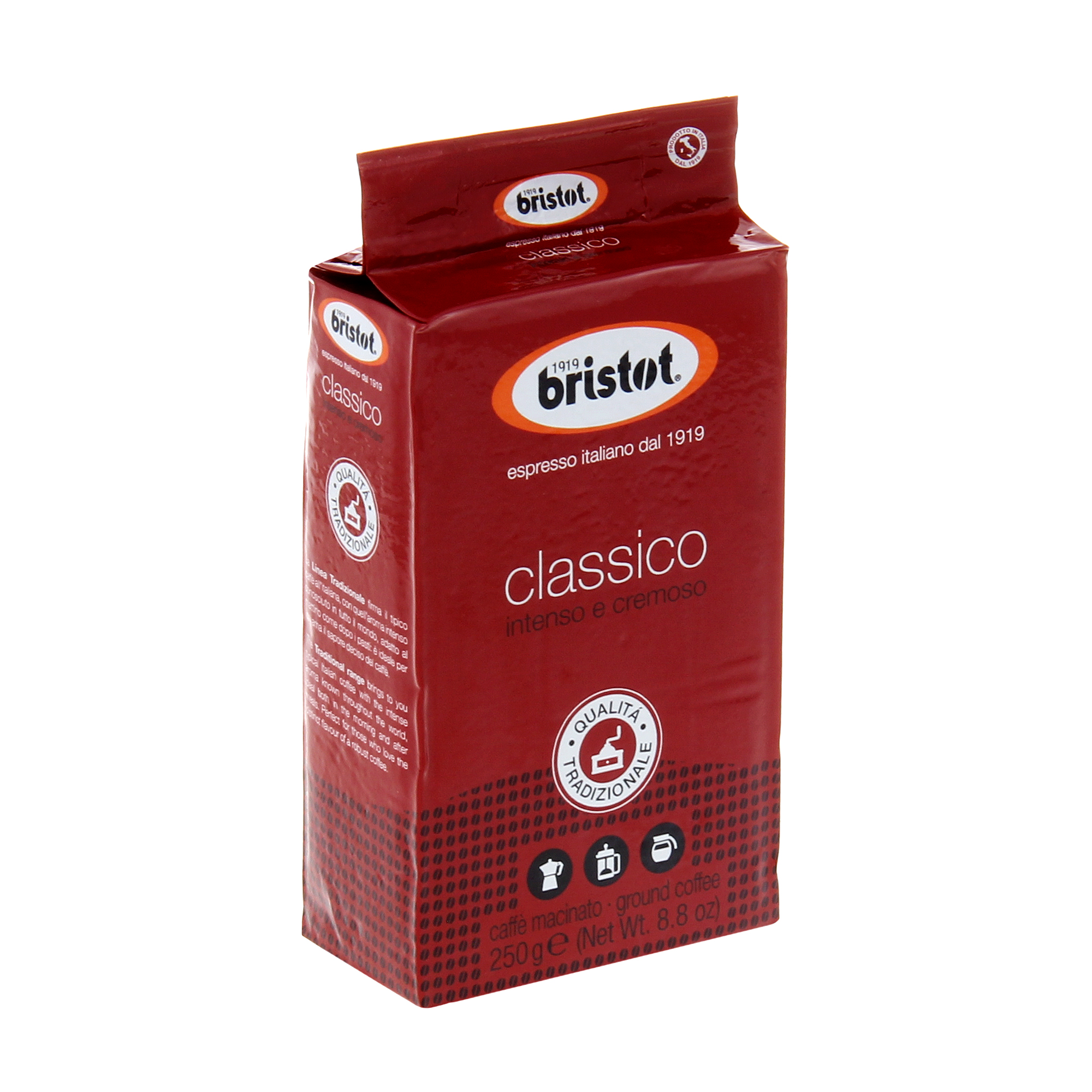 кофе молотый coffesso classico средняя обжарка 250 г Кофе молотый Bristot Classico 250 г