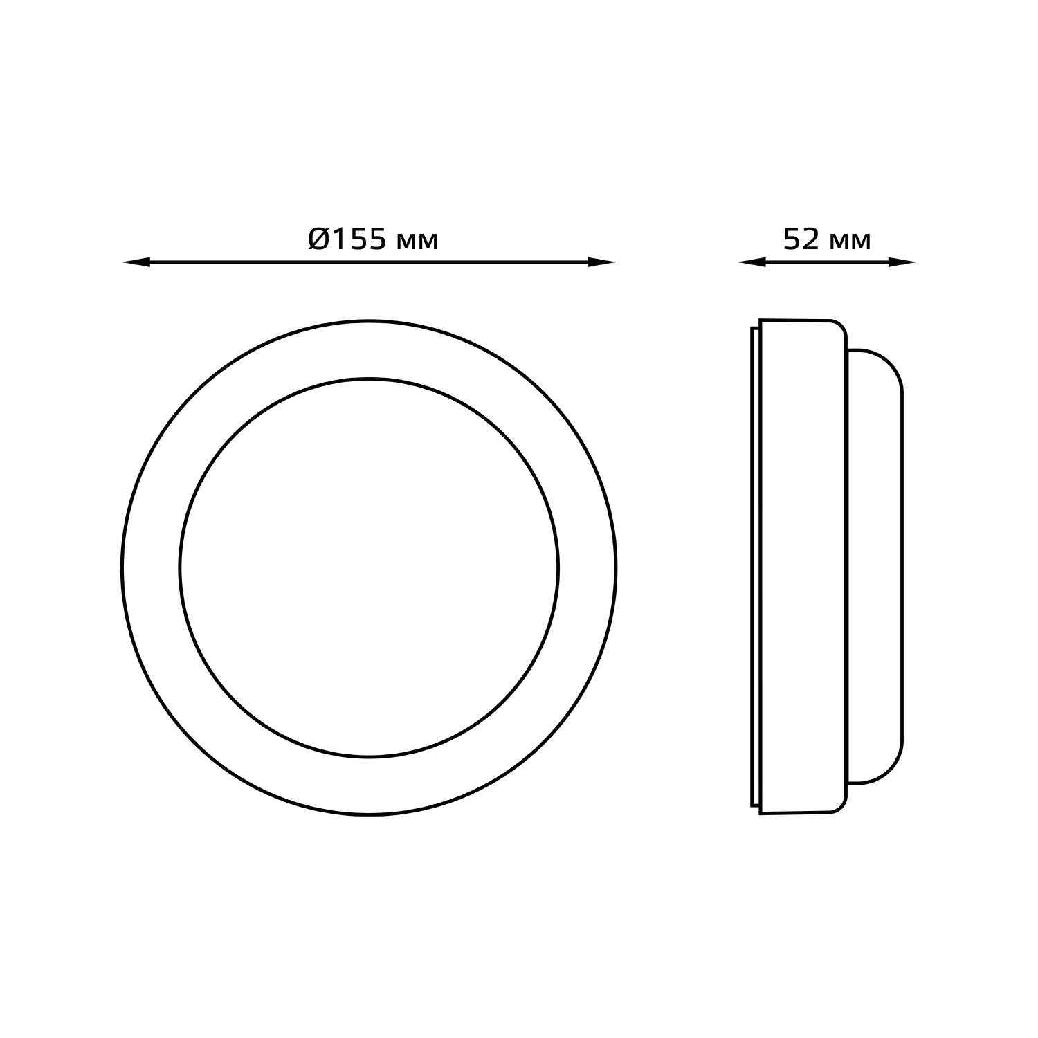 фото Св-к светодиодный gauss ip65 d160*53 15w 1100lm 4000k жкх круглый 1/40