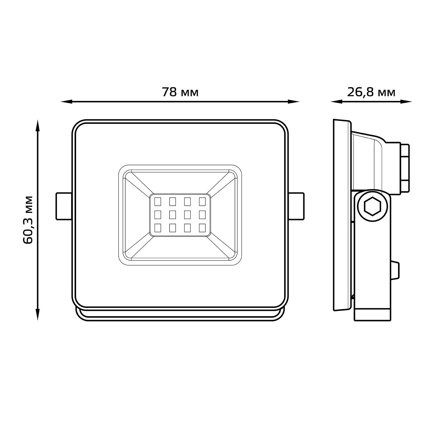 фото Прожектор светодиодный gauss led 10w 700lm ip65 6500к белый 1/40