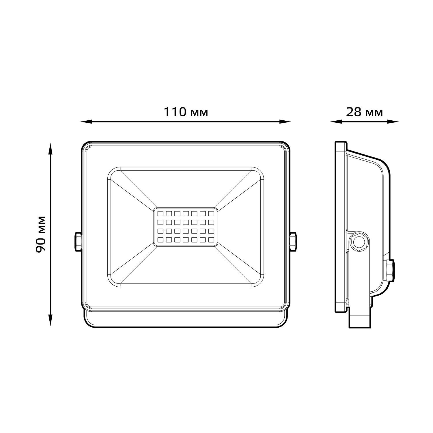 фото Прожектор светодиодный gauss led 30w 2100lm ip65 6500к белый 1/30