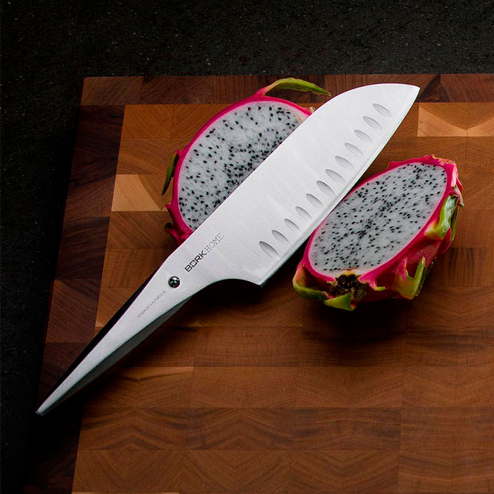 Нож сантоку Bork home 18 см, цвет серебристый - фото 2