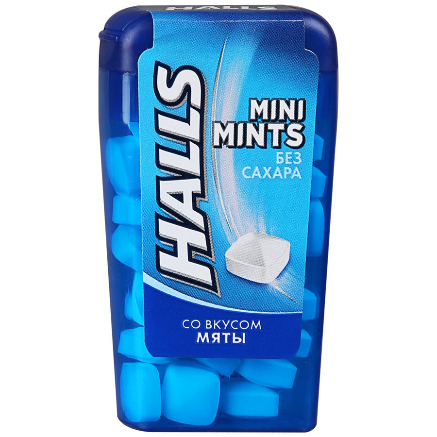 Конфеты Halls Mini Mints без сахара со вкусом мяты, 12,5 г конфеты mini mints halls со вкусом мяты без сахара 12 5 г