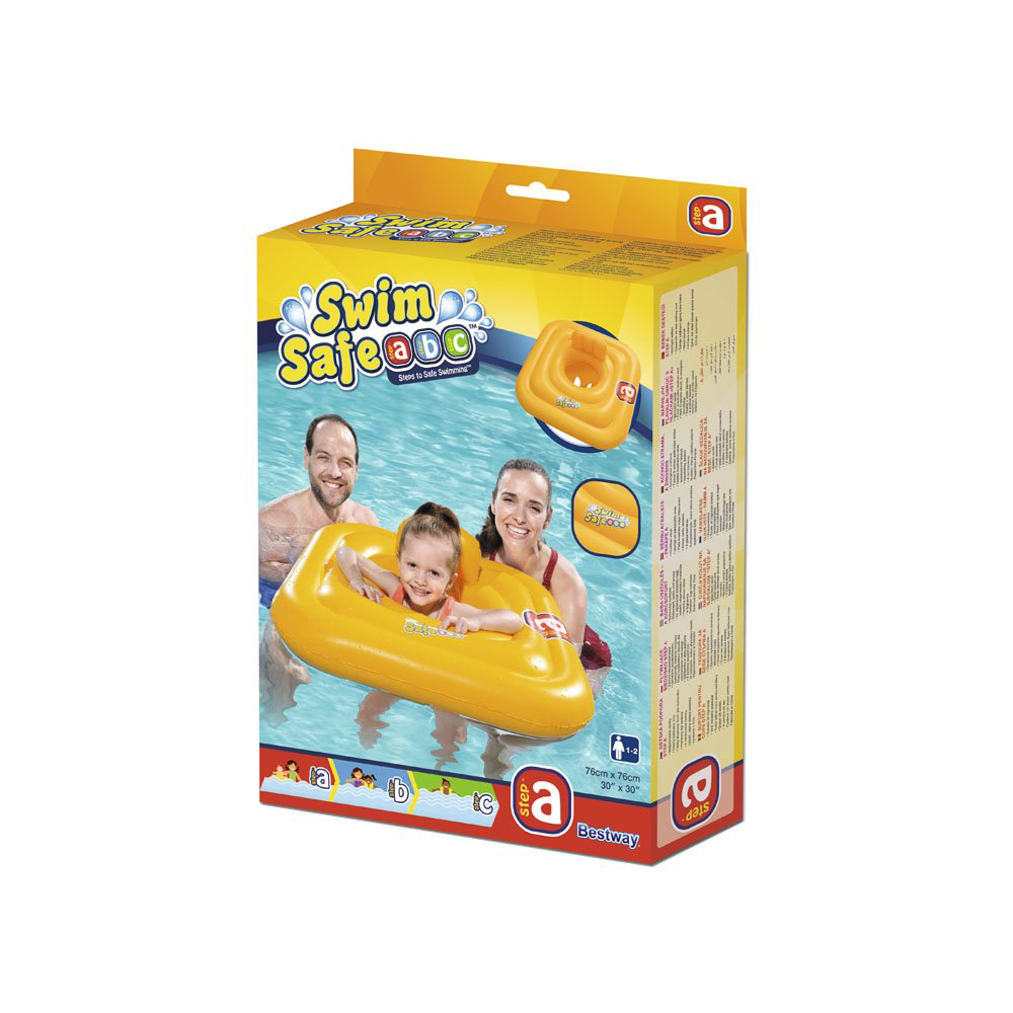 Круг для плавания Best way надувной детский с сиденьем и спинкой 76х76 см (32050) - фото 5