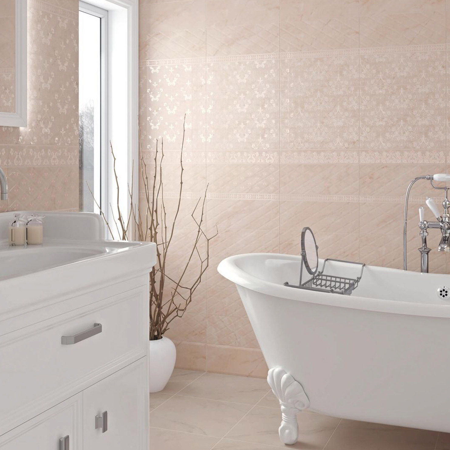 Бордюр Kerama Marazzi Флораль 40x3 см HGD/A346/15117 Вид№2