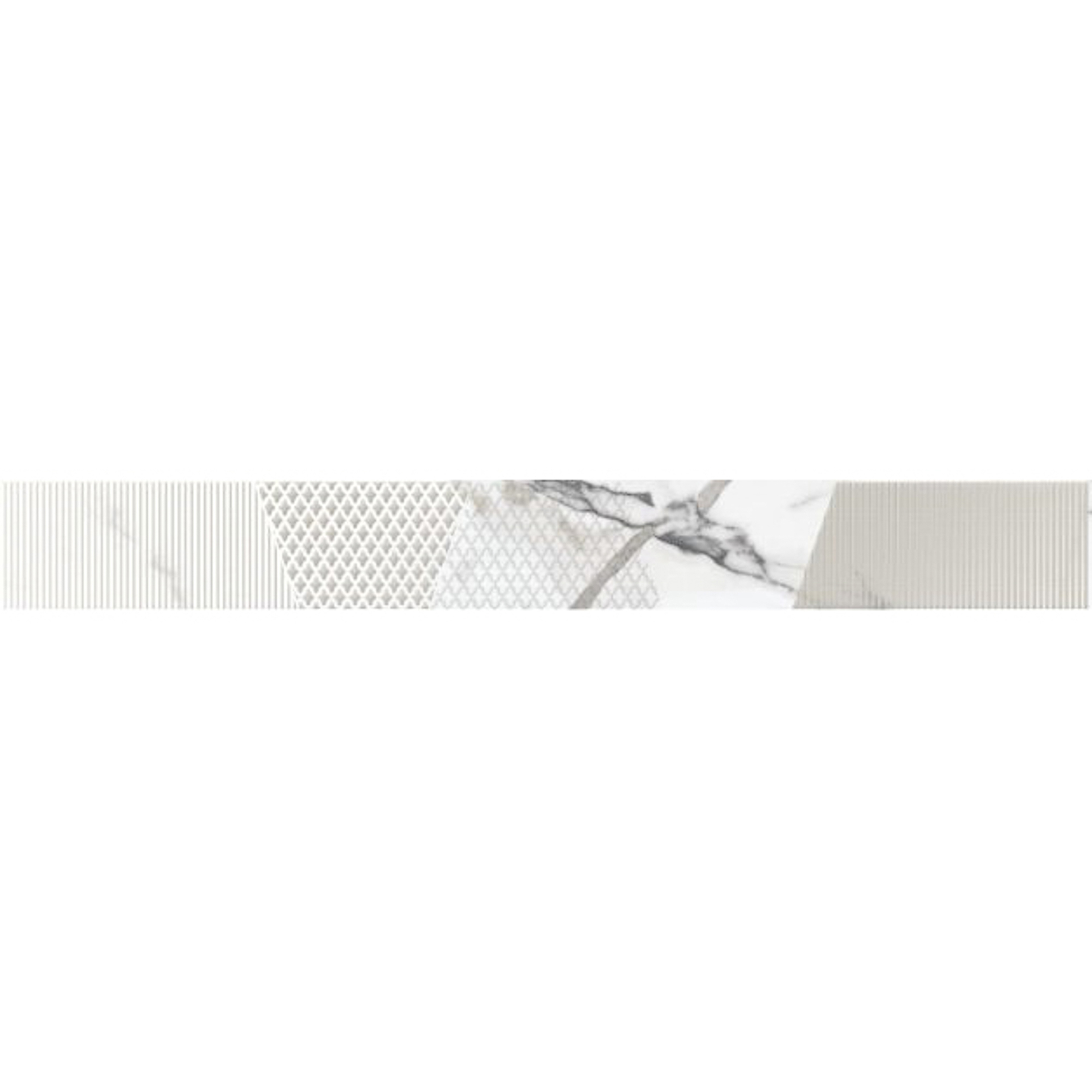 Бордюр Kerlife Arabescato Bianco 7,5x63 см панно kerlife arabescato bianco 63x63 см