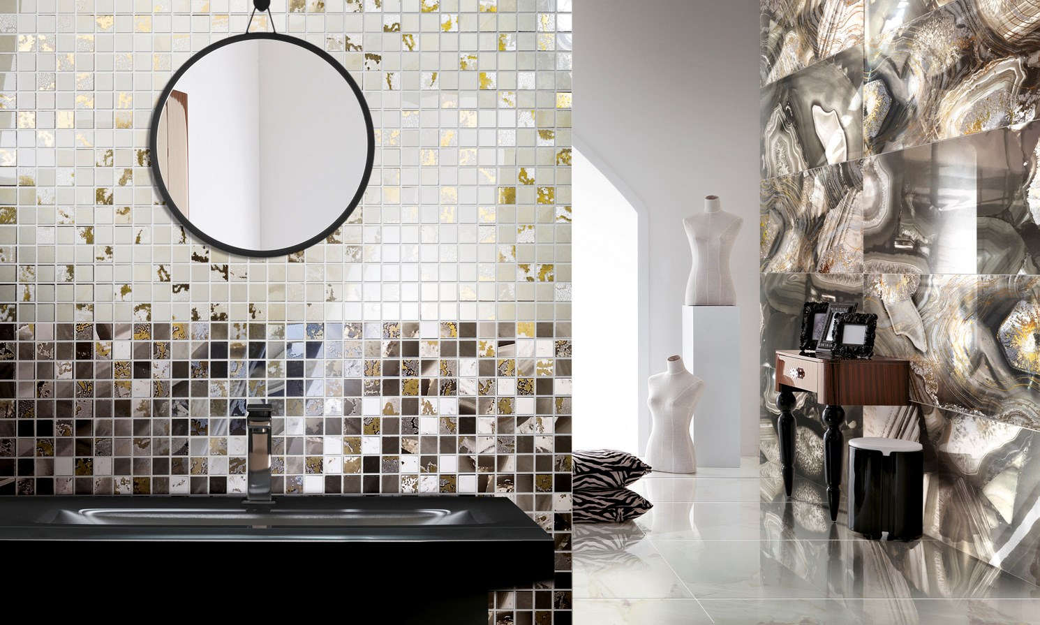 фото Плитка ceramiche brennero mosaico legend blu 30x30 см