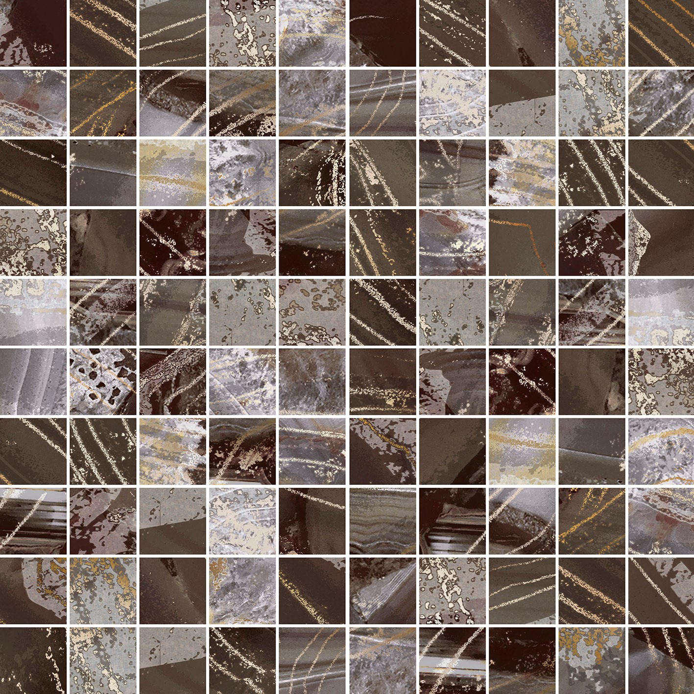 фото Плитка ceramiche brennero mosaico legend dark 30x30 см