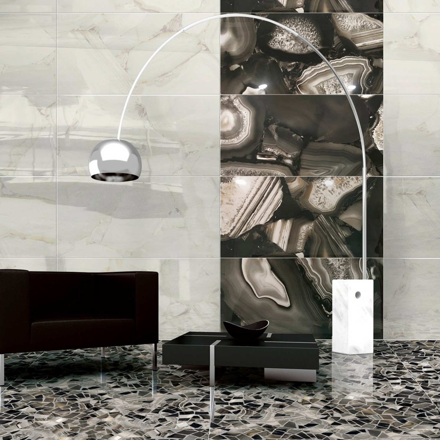 фото Плитка ceramiche brennero la preziosa brook dark 60x120 см