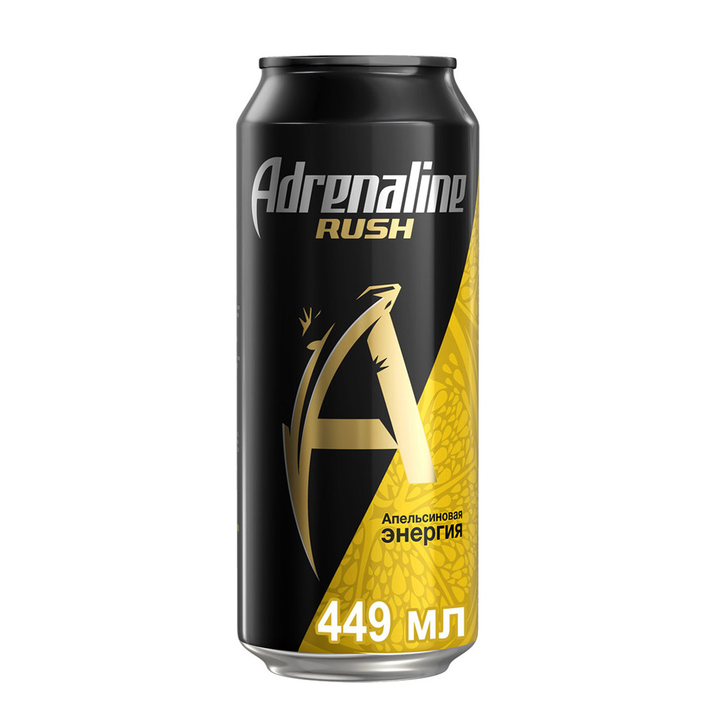 Напиток энергетический Adrenaline Rush Juicy Апельсиновая энергия 449 мл