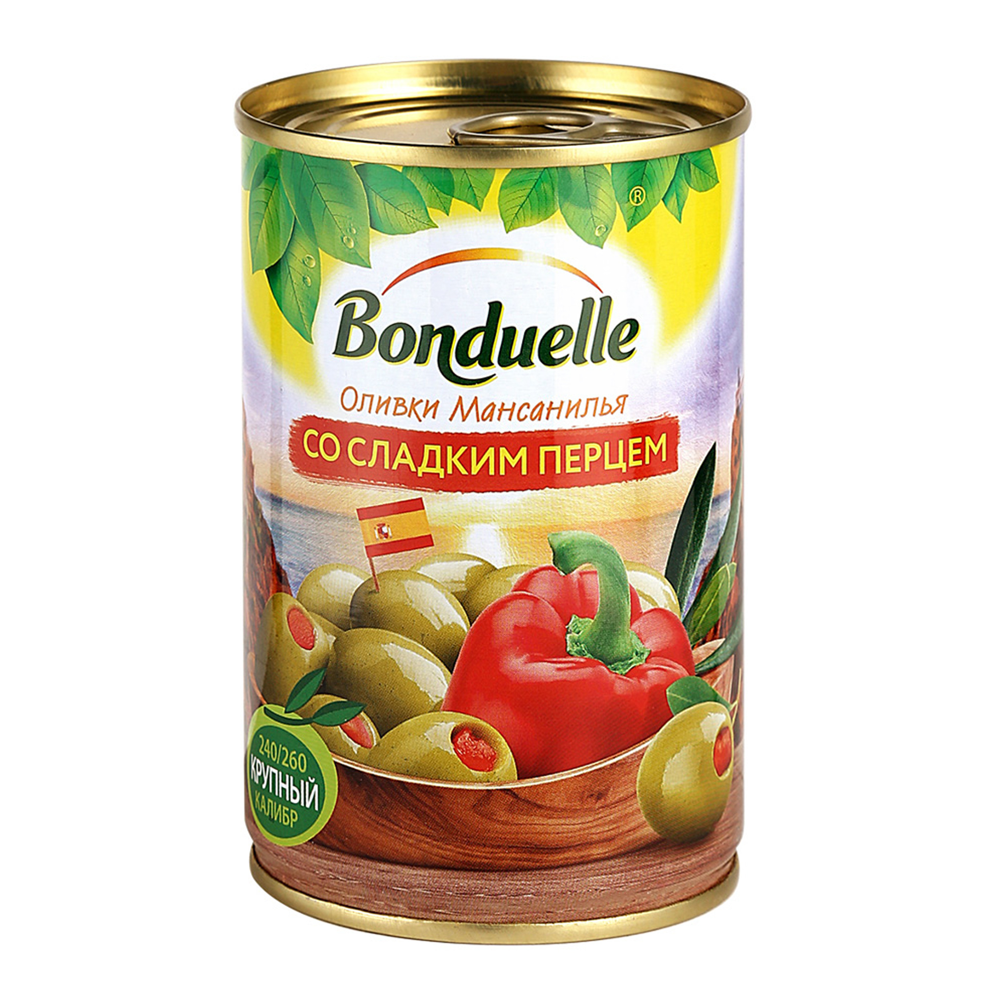 Оливки Bonduelle со сладким перцем 314 г оливки зеленые itlv королевские с перцем 370 мл
