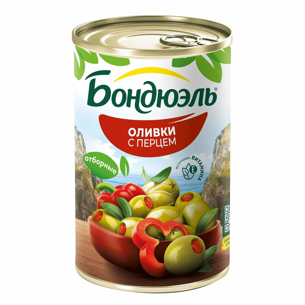 Оливки Bonduelle со сладким перцем 314 мл