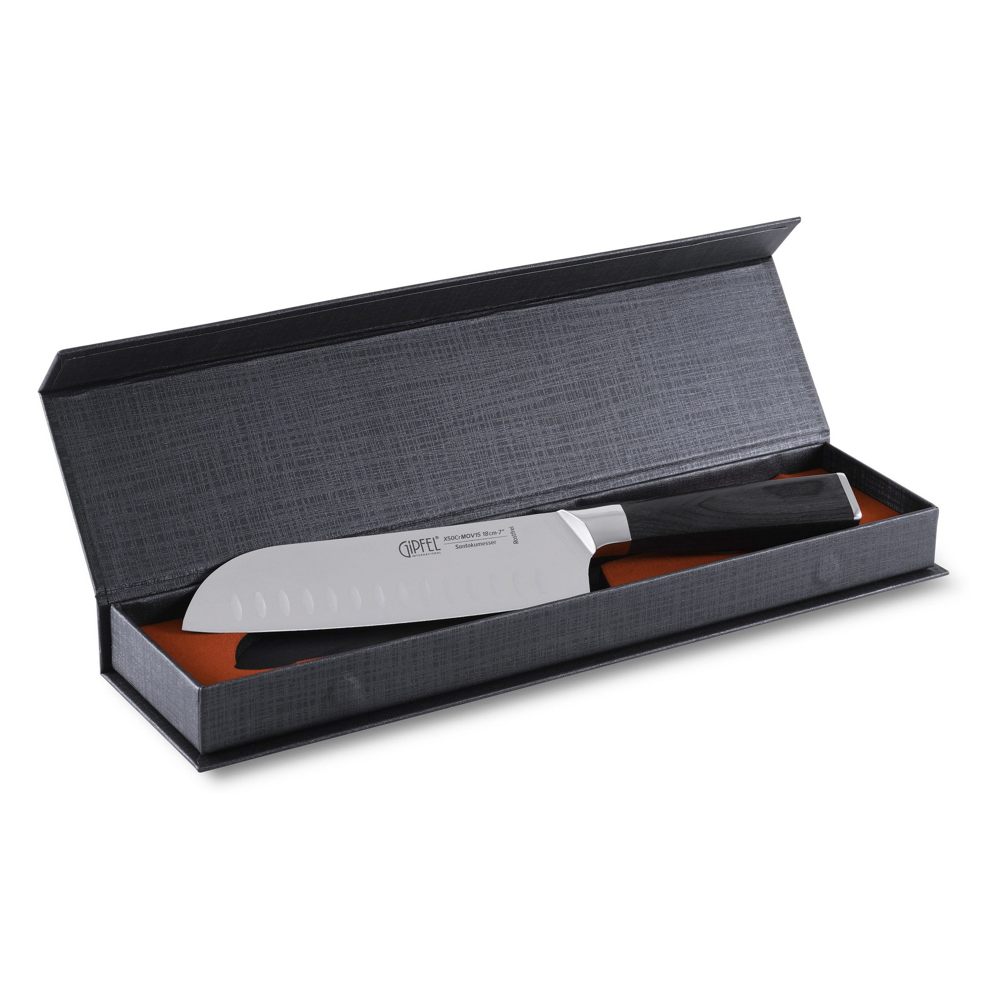 нож поварской сантоку gipfel kassel 18 см Нож поварской сантоку GIPFEL LAMINILI 17 см